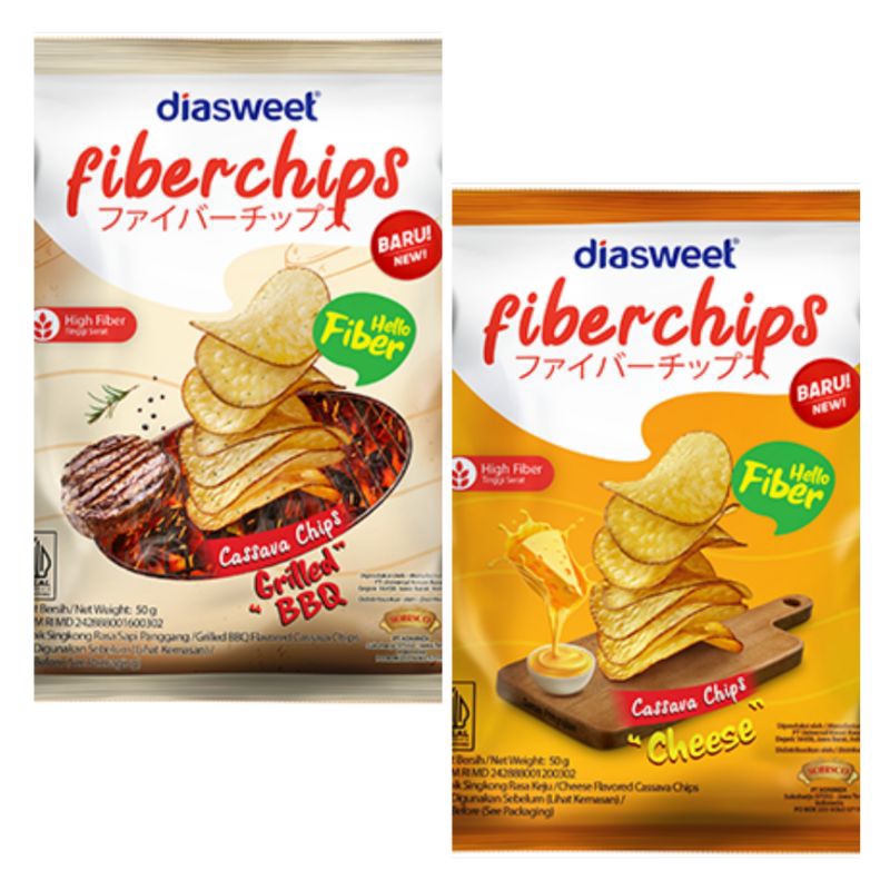 

Diasweet Fiberchips 50g Keripik Singkong Cemilan Sehat