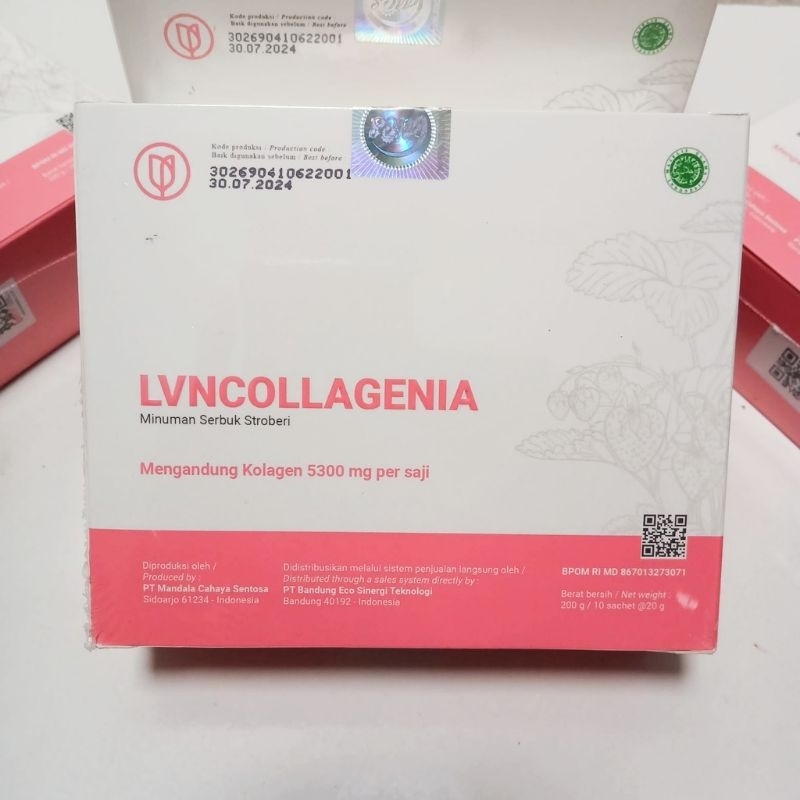 

lvn collagen drink rasa strawberry 10sachet Original Bpom