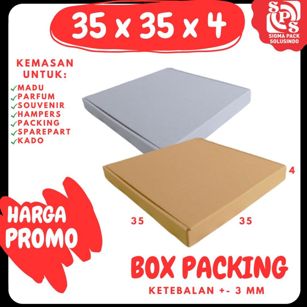 

Box 35x35x4 LS Kardus/Karton/Polos/Pizza/hampers