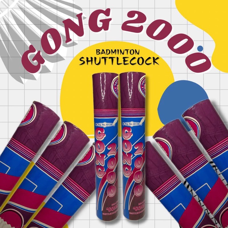 Shuttlecock Gong 2000 Biru / Kok Badminton Gong 2000 Biru Original
