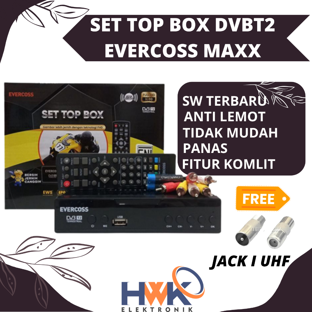 BISA COD/STB TV DIGITAL/SET TOP BOX/STB/TV DIGITAL/ EVERCOSS HD BISA YOUTUBE MURAH MERIAH
