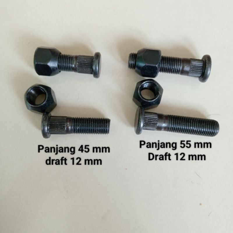 Baut Roda + Mur Suzuki carry Futura Vitara Karimun Escudo harga 1 pcs