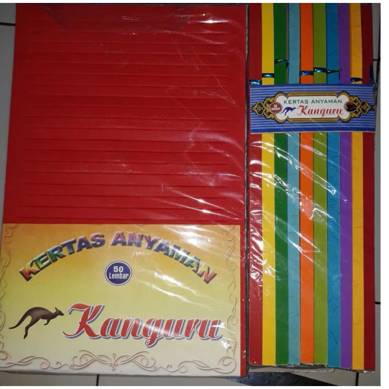 

Kertas Anyaman 1cm Ukuran Folio - 1 Pack Isi 50 Set