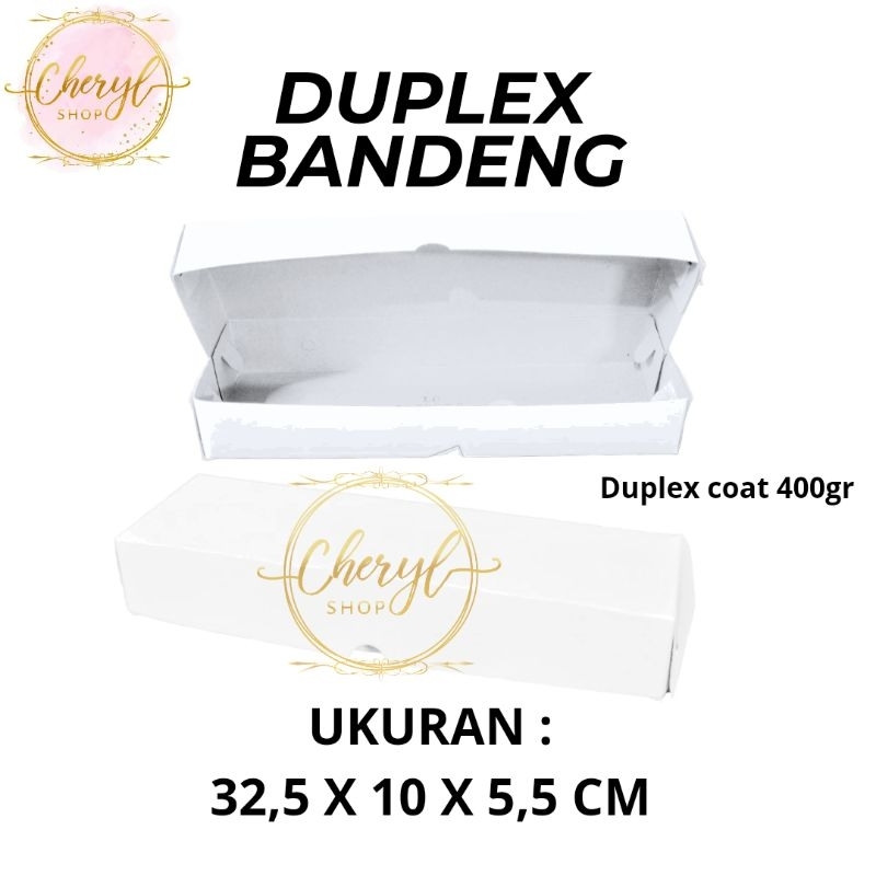 

(10 PCS) DOS / DUS DUPLEX PUTIH POLOS BANDENG UK 32,5 X 10 X 5,5 CM / Karton Box Kotak Hampers Duplex Putih Polos