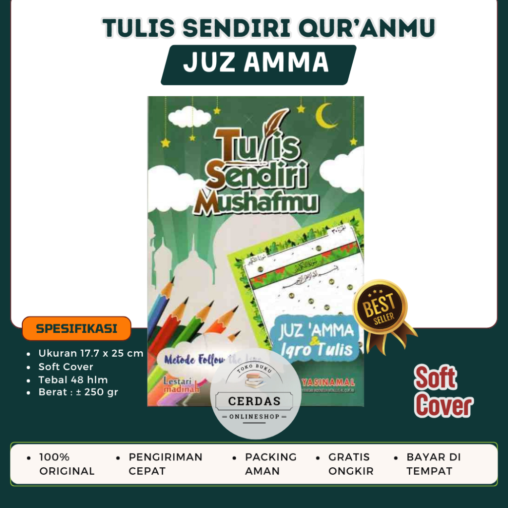 Alqur'an Tulis Sendiri Juz 28 29 30 - Juz Amma Tulis Mushaf Al Quran -Juz 1 2 3 - Juz 4 5 6