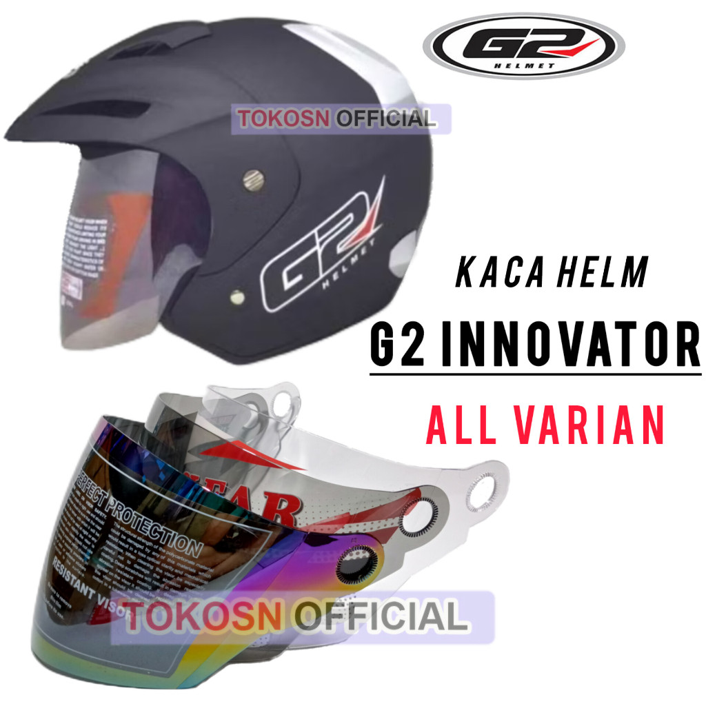 Kaca helm G2 INNOVATOR visor helmet g2 inovator bening hitam pelangi