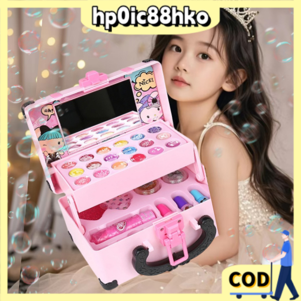 Girls Makeup Toys Kosmetik Kotak Peralatan Kecantikan Tidak Beracun Kotak Mainan Anak Perempuan