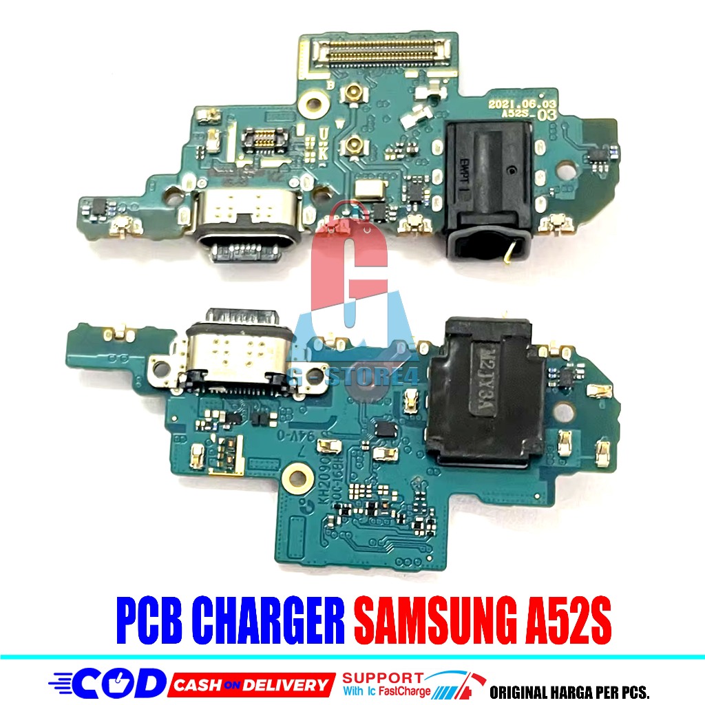 FLEKSIBEL PCB CAS SAMSUNG / PAPAN CAS CONNECTOR CHARGER SAMSUNG A52 SM-A526B ORIGINAL