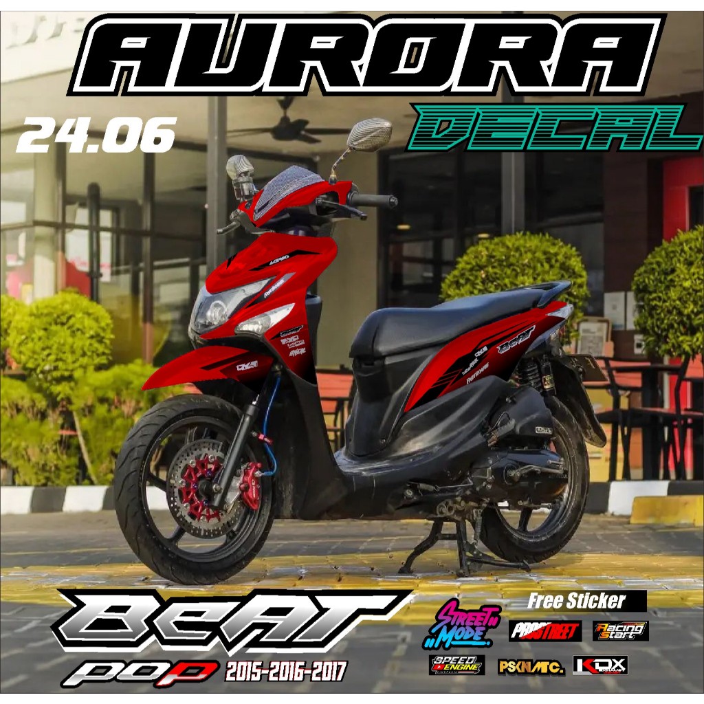 COD TERBARU Decal Stiker BEAT POP 2015 2016 2017 FULL BODY NEW  DESIGN GRADASI STICKER KREN BEAT MOD