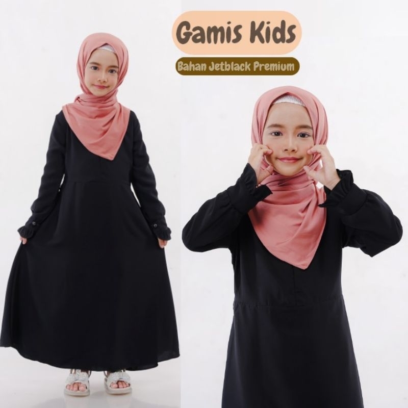 gamis jetblack anak | gamis kids | gamis anak hitam jetblack | gamis anak syar'i | gamis hitam anak
