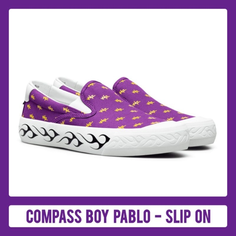 Compass x Boy Pablo - Slip On Purple | Compass Boy Pablo | Compass Boy Pablo Puple