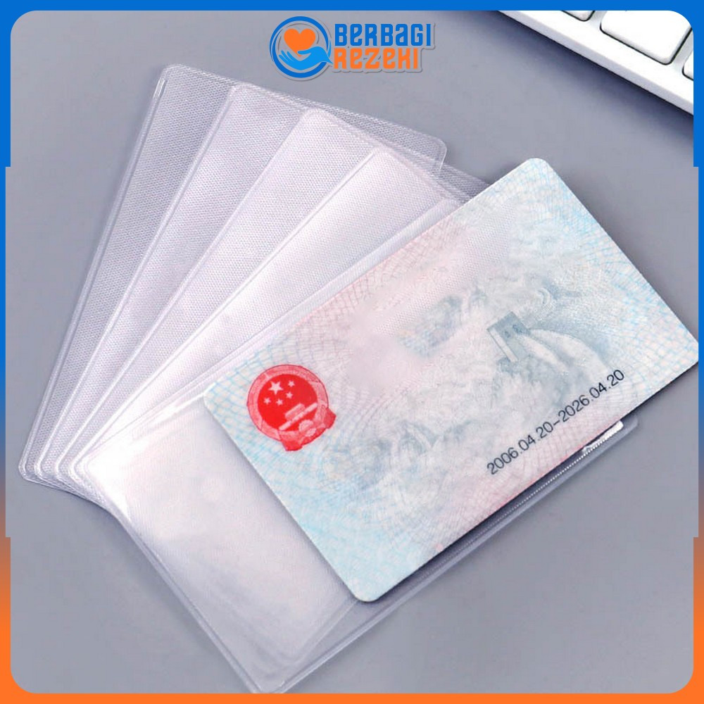 

Tempat Kartu Plastik Transparan Pelindung ATM SIM KTP Tahan Air / Sampul Cover Pelindung Credit Card Anti Gores BR C1203