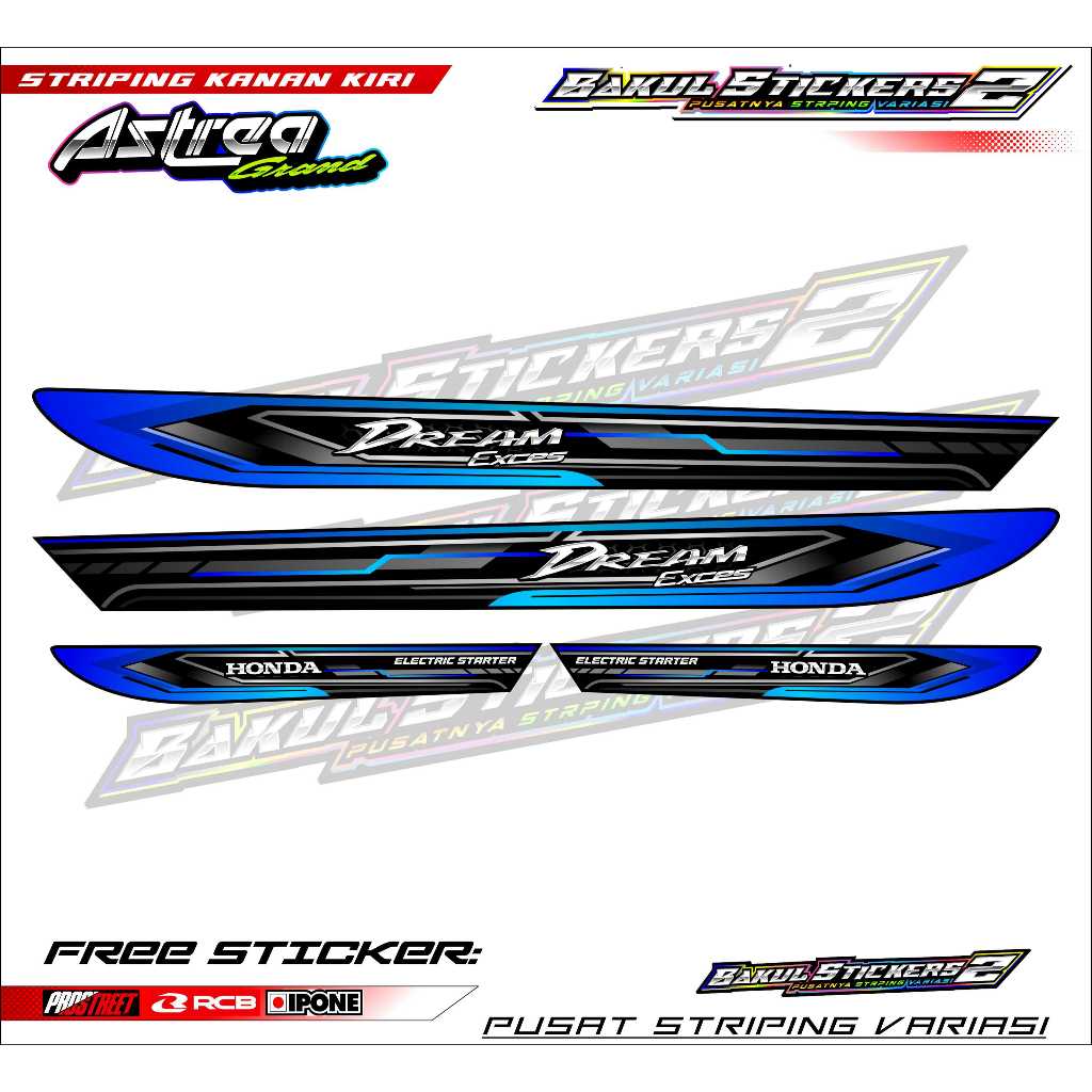 STRIPING VARIASI HONDA ASTREA GRAND / STICKER LIST VARIASI  MOTOR HONDA ASTREA GRAND