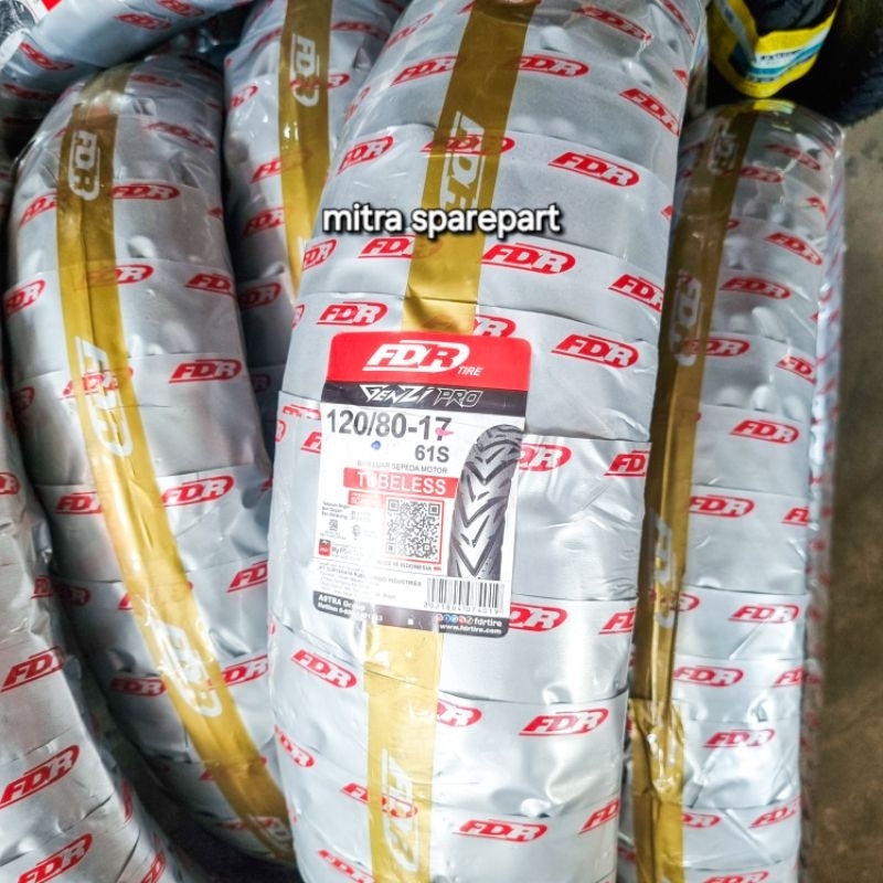 Ban Tubless [FDR]  Genzi Pro 120/80-17- Motor Sport Ring17  Original FDR