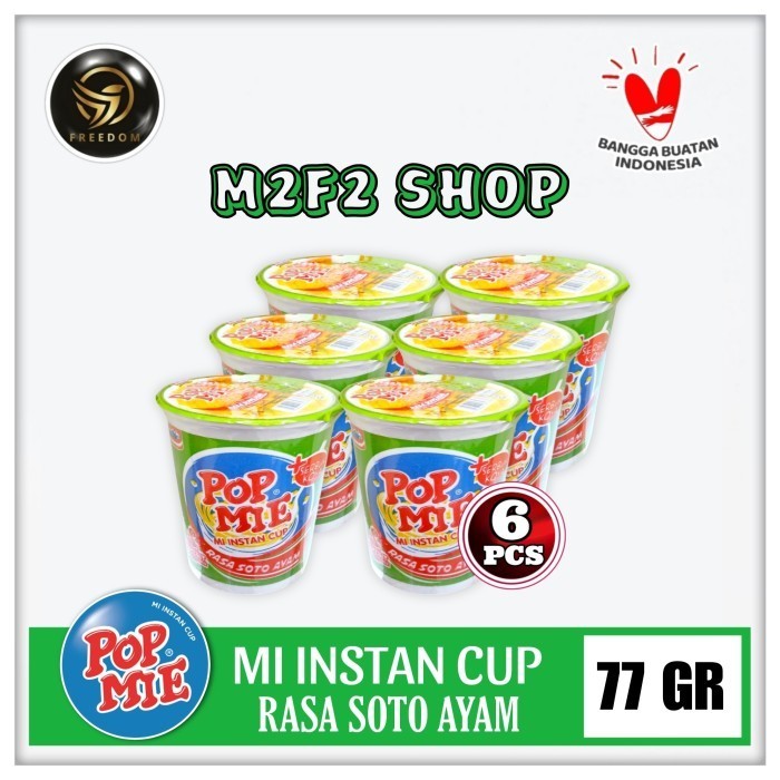 

POP MIE | Mi Instan Cup Kuah Rasa Soto Ayam Serbuk Koya - 77 gr (Kemasan 6 Pcs)