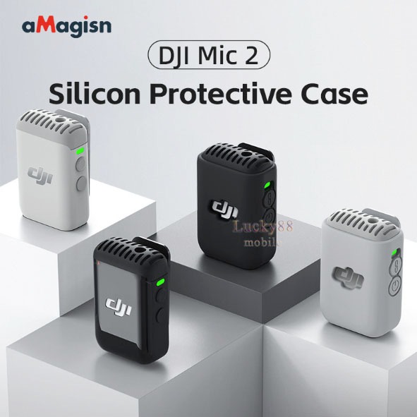 Amagisn Silicone Protective Soft Case For DJI Mic 2 Transmitter Silikon Pelindung DJI Microphone 2 a