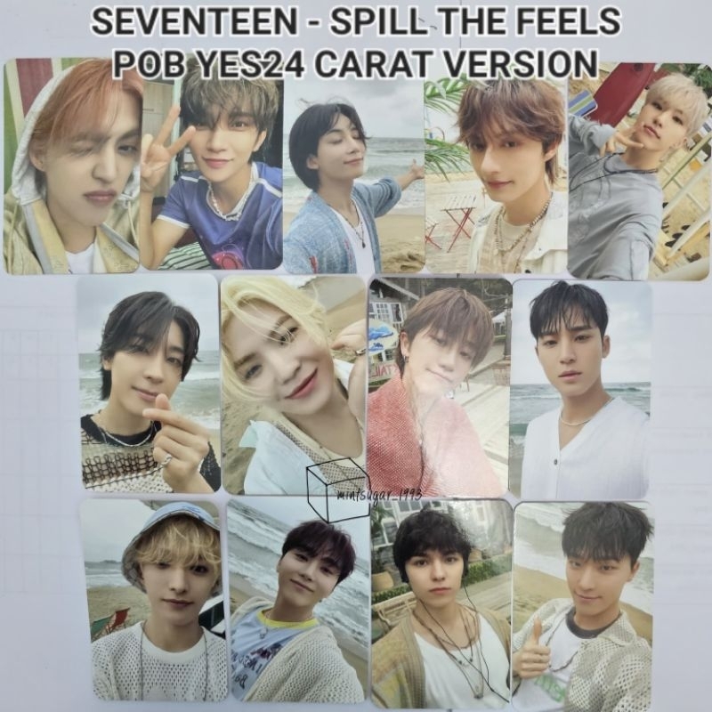 Photocard POB Seventeen - Spill the Feels Carat Version Yes24 ( photocard pre order benefit scoups j