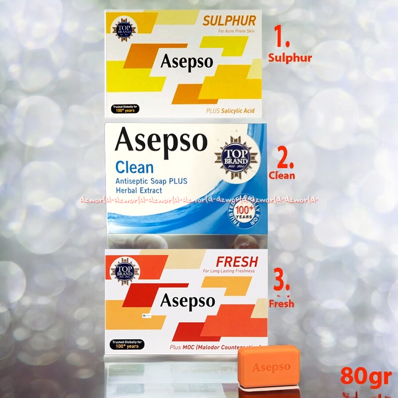 Asepso Sulphur 80gr Clean Fresh Sabun Batang Membantu Menghilangkan Minyak Dan Bakteri Penyebab Jera