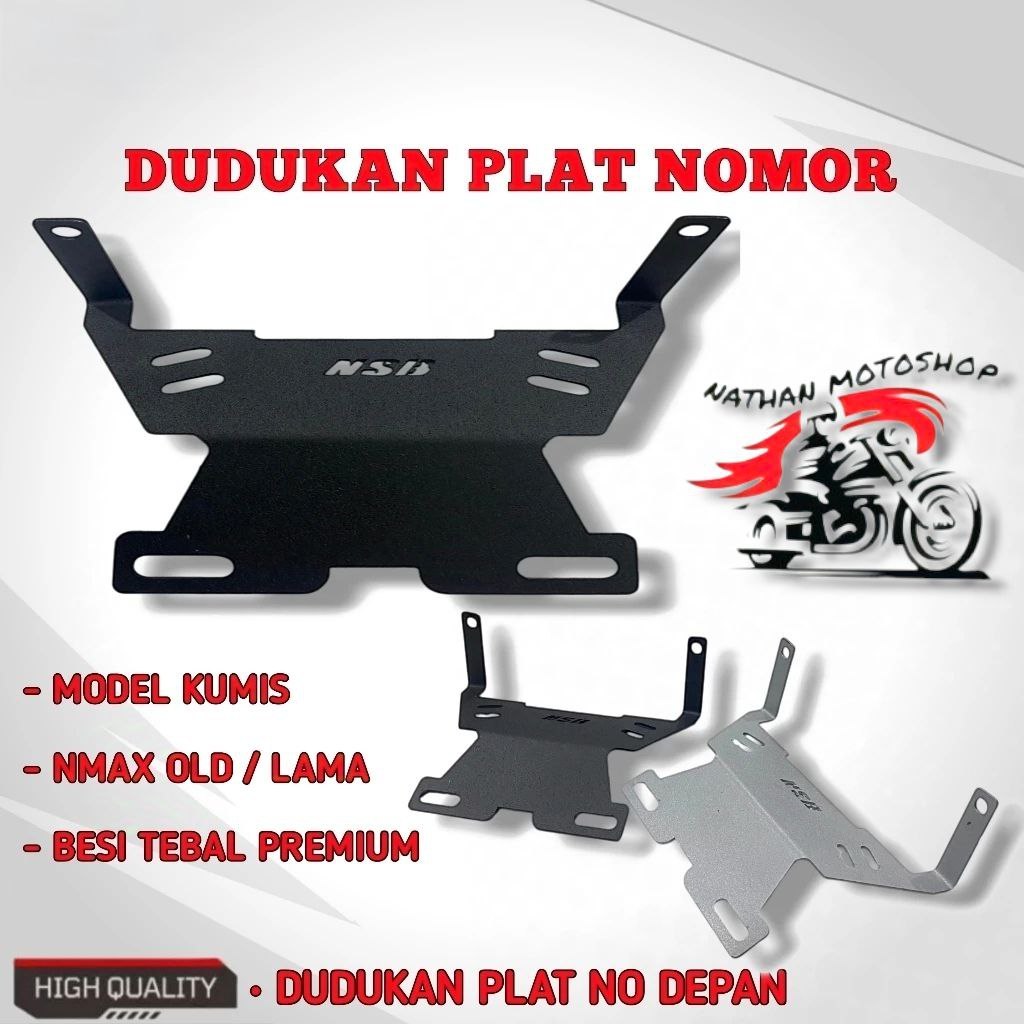 BREKET PLAT BREKET DUDUKAN PLAT NOMOR NMAX MODEL KUMIS BREKET PLAT NO NMAX OLD 2015 - 2019