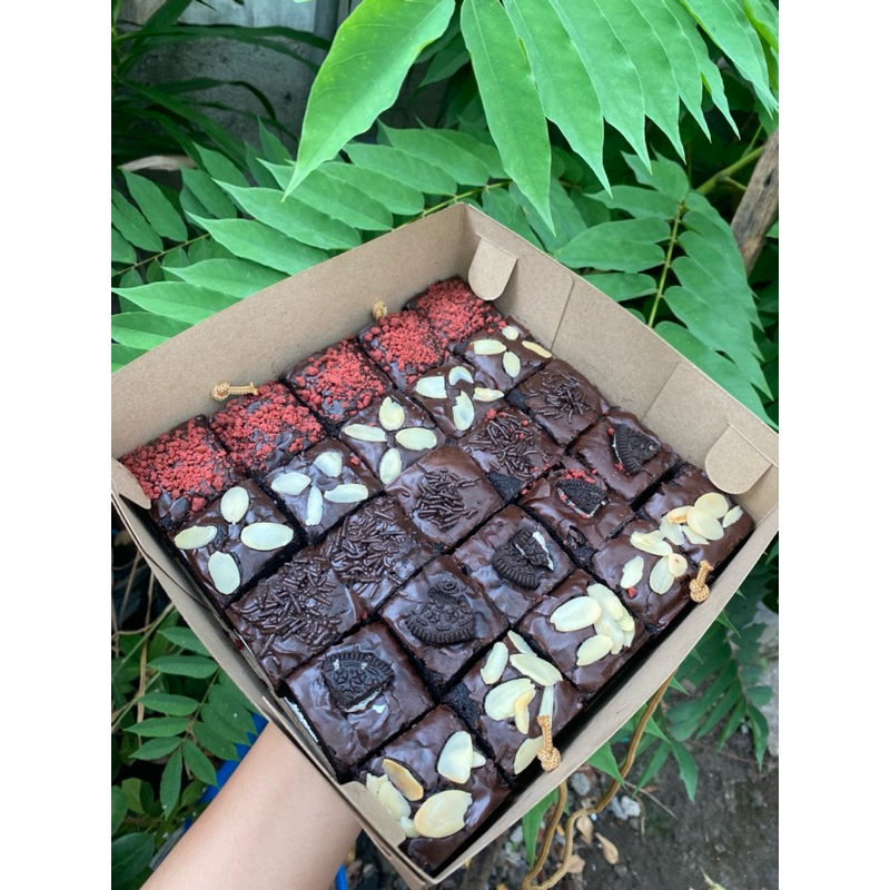 

fudgy brownies panggang 20x20 fudgy brownies bites cup kemas bento nyoklat bnget