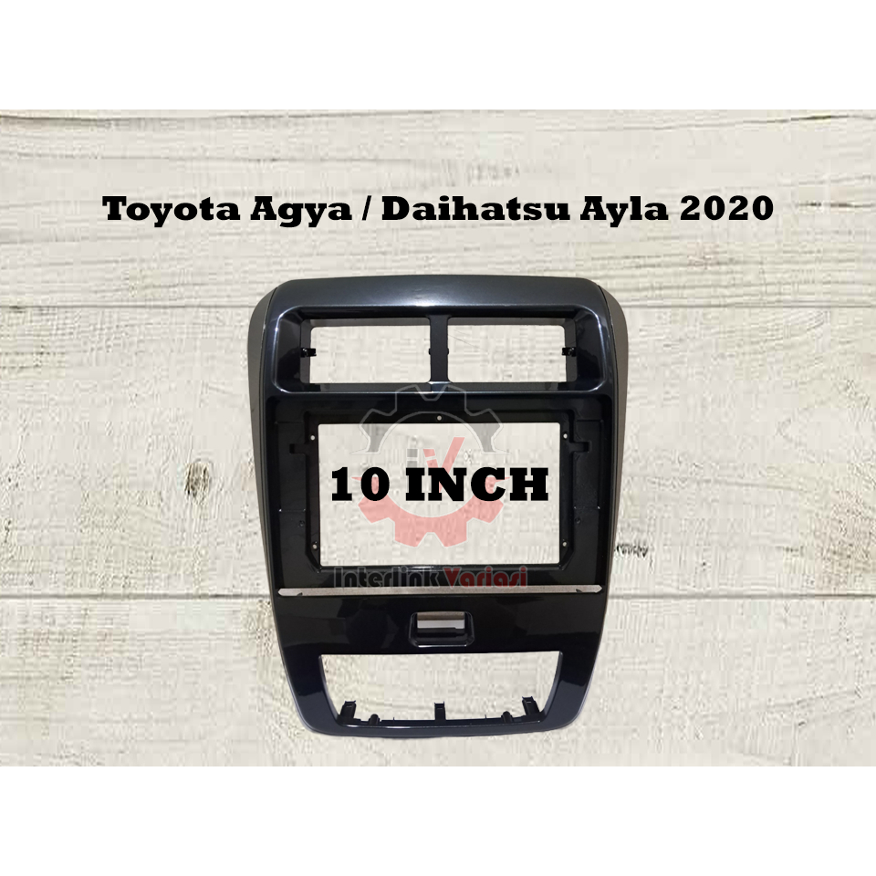 Frame head unit android 10 inch Toyota Agya Daihatsu Ayla 2022