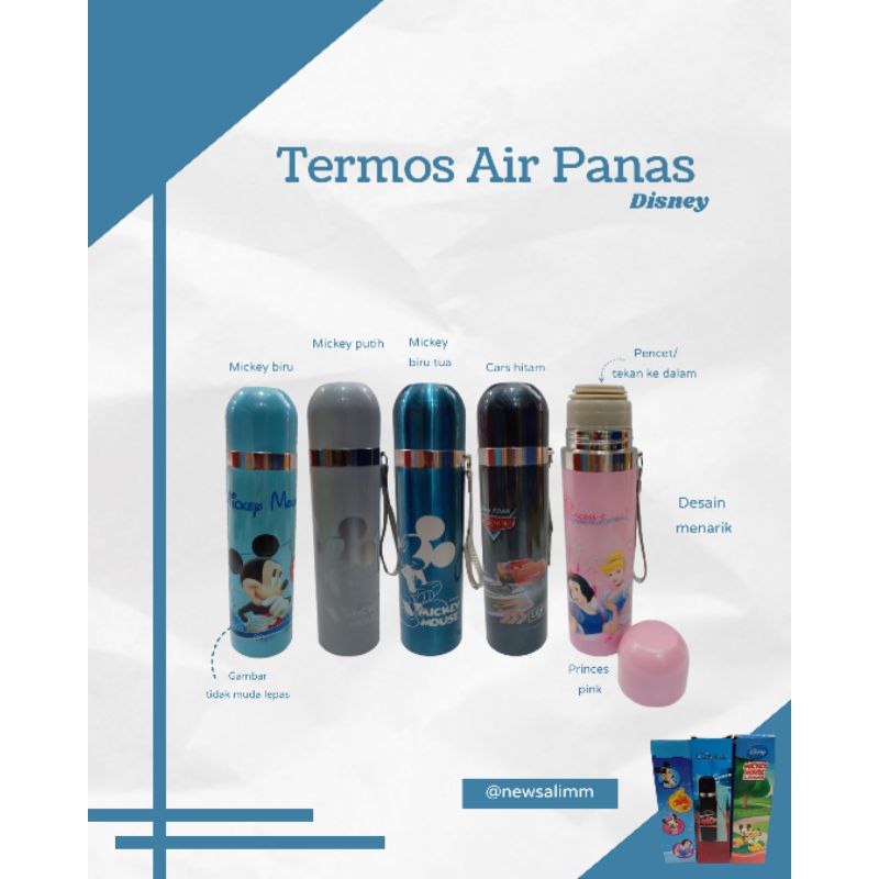 Termos Air Panas 500ml/ Termos Disney/Termos Anak Sekolah/Termos Karakter 500ml