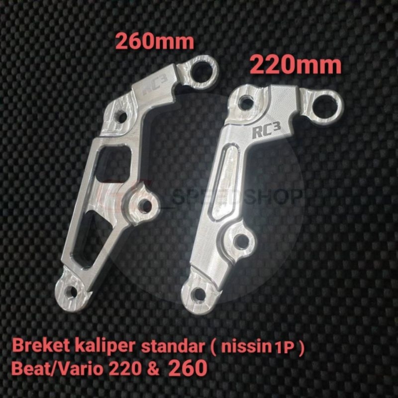 Breket Bracket Kaliper Caliper Pala Babi Depan RC3 Beat Vario 110 125 150 Karbu Fi Old dan New Esp D