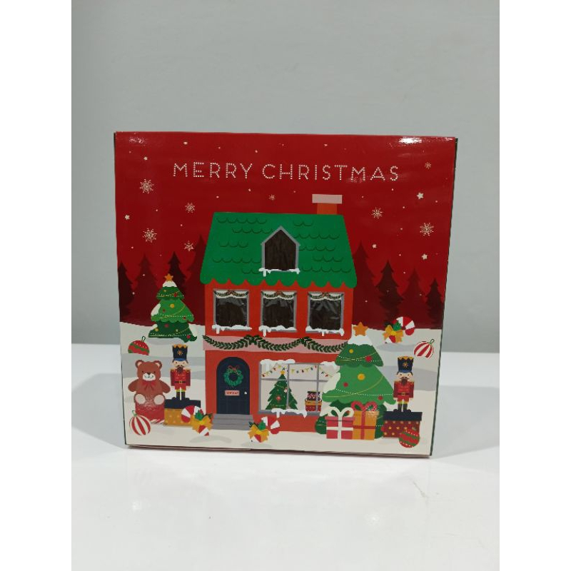 

Box Cake Natal Christmas Red Home 22x22x10cm (2pcs)