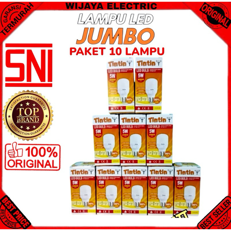 Paket 10 pcs Lampu Led TinTin 5 Watt lampu tintin 5 watt