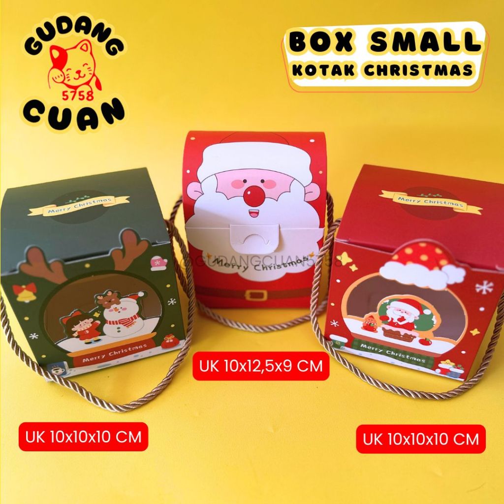 

BOX KOTAK SMALL HAMPERS NATAL KEMASAN COOKIES PERMEN GOODIE BAG CHRISTMAS