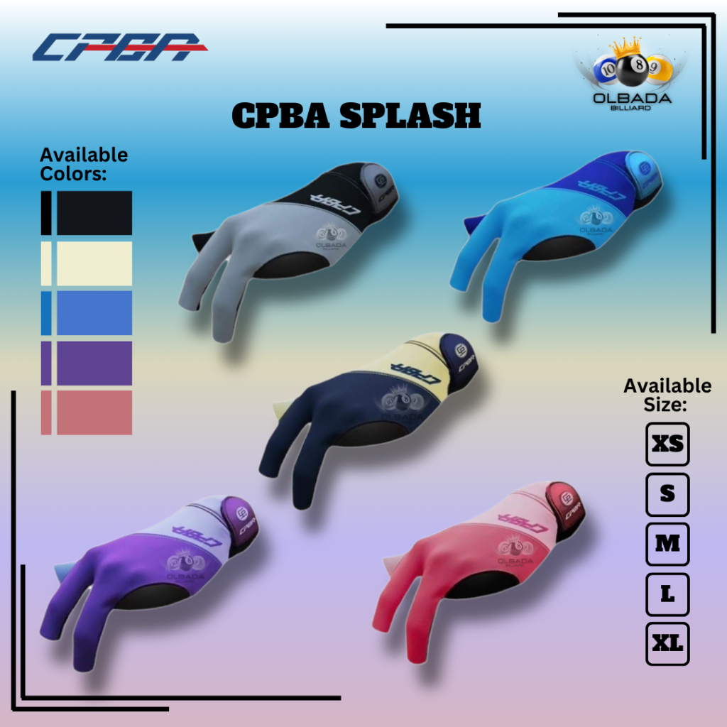 CPBA Splash Series Billiard Gloves | Sarung Tangan Billiard CPBA Splash