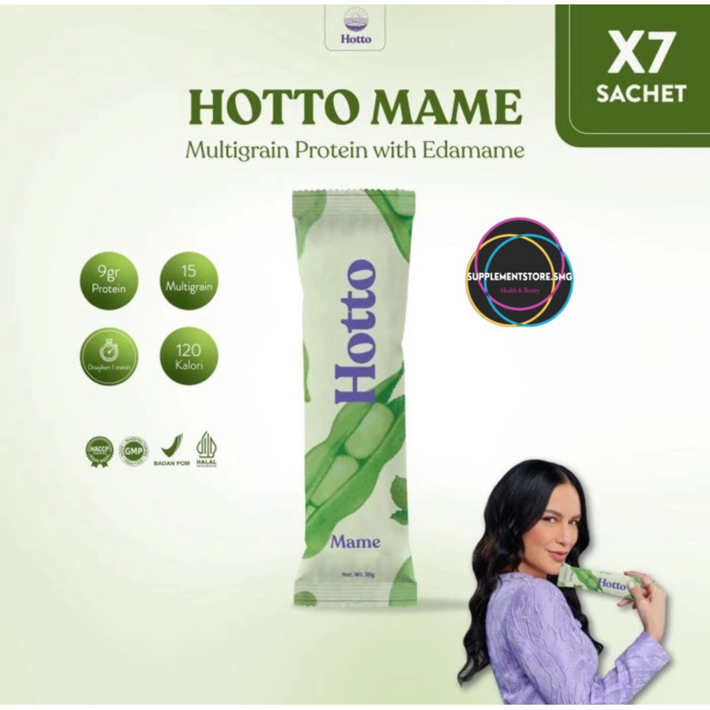 

(Bisa Gosend) 7 SACHET HOTTO MAME Hotto Purto Superfood Oat Whey Protein Multigrain Hotto Edamame Meal Replacement Pengganti Sarapan GERD HALAL BPOM