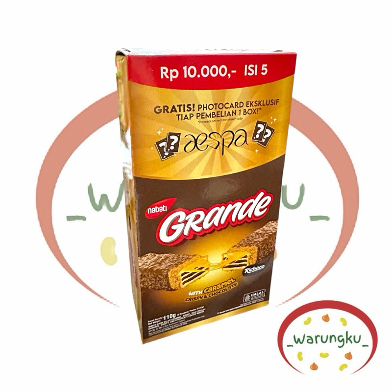 

[BOX] Nextar GRANDE isi 5pcs Wafer Lapis Coklat Karamel