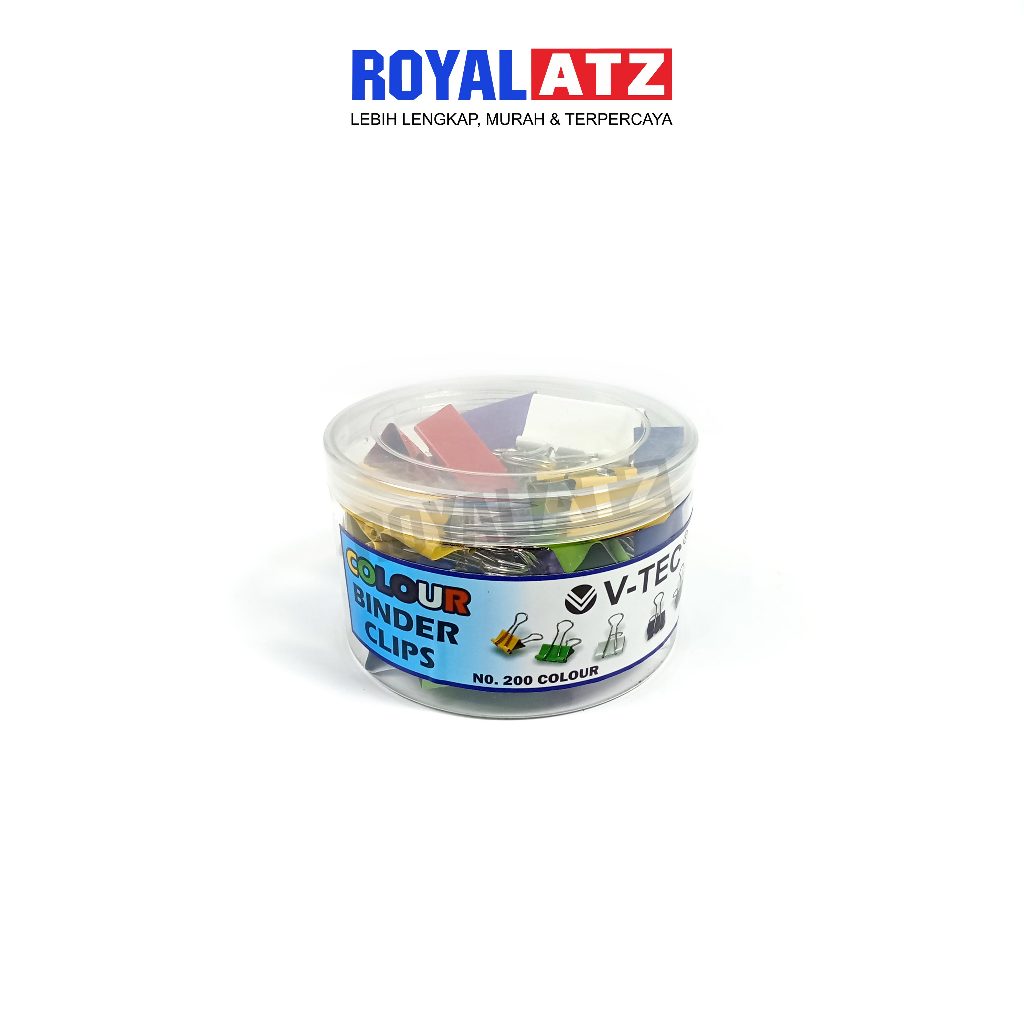 

Binder Clip Warna-Warni V-TEC No 200 Ukuran 41mm