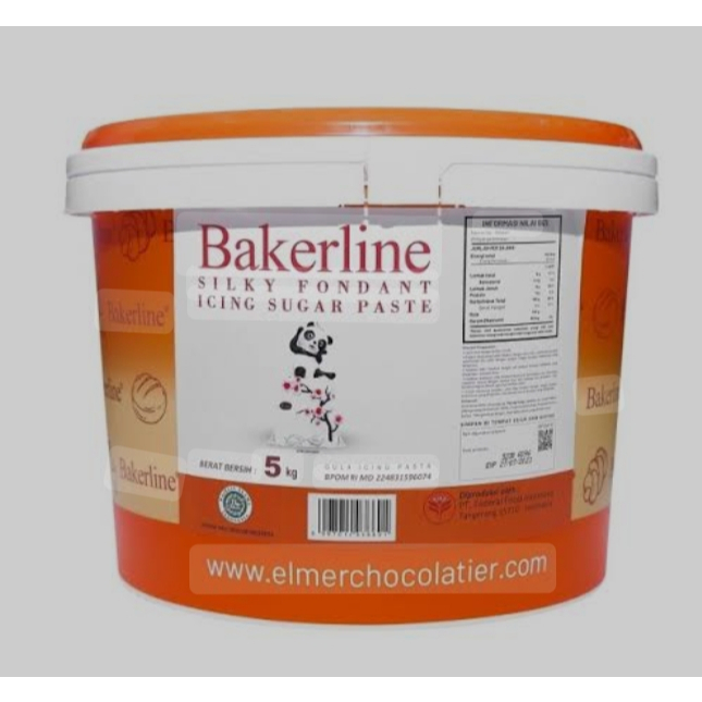 

BAKERLINE SILKY FONDANT 5 KG / VIOLETTA / BLACK VELVET / SILKY FONDANT / PREMIKS CUSTRAD VANILLA / TOPPING MANIS / SLAI / BAHAN KUE / TOPPING / BAKERLINE 5KG