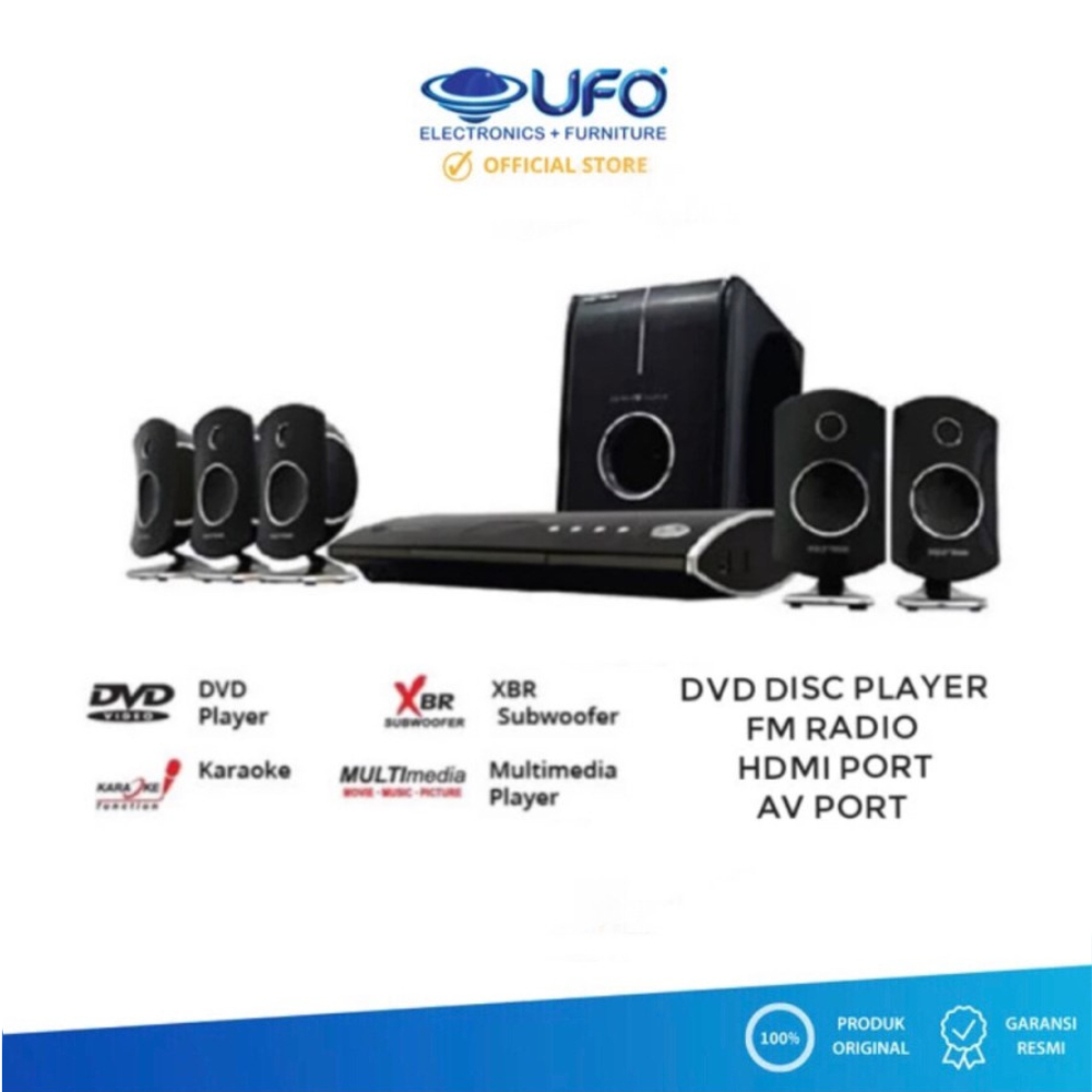 POLYTRON DVD PLAYER HOME THEATER 5.1CH KARAOKE HDMI USB - PHT-500SR