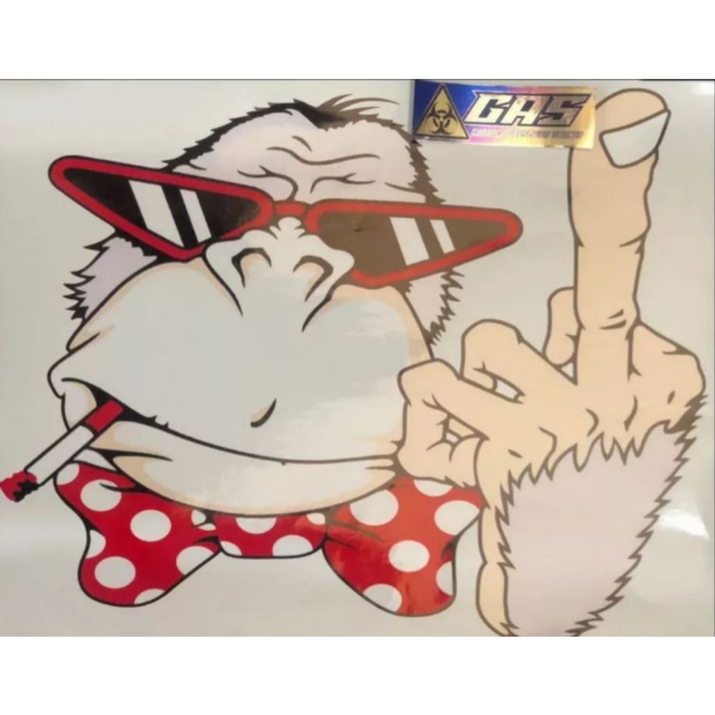 

STIKER VINYL GAMBAR SMOKING MONKEY UKURAN BESAR