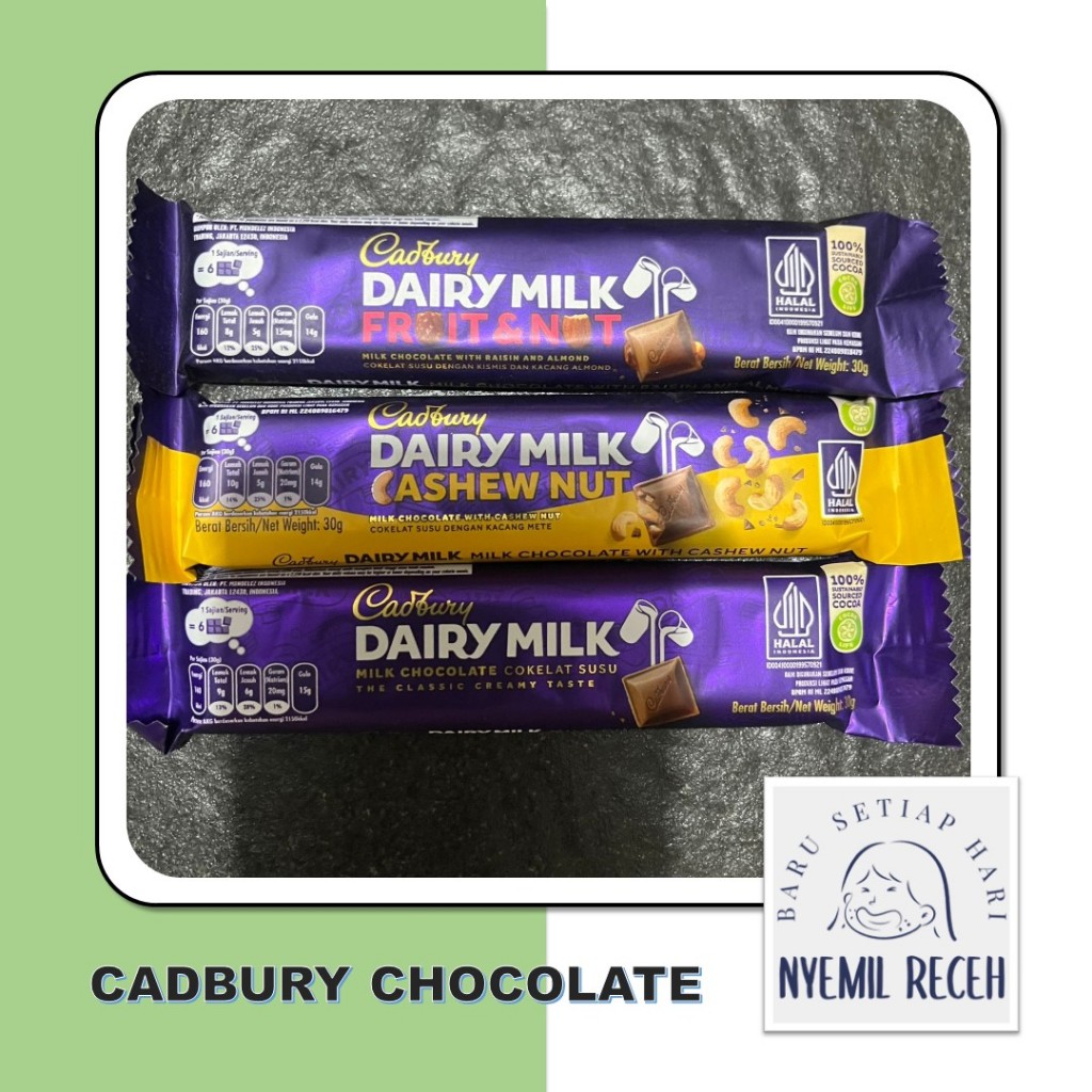 

Cadbury Chocolate 30Gr Coklat