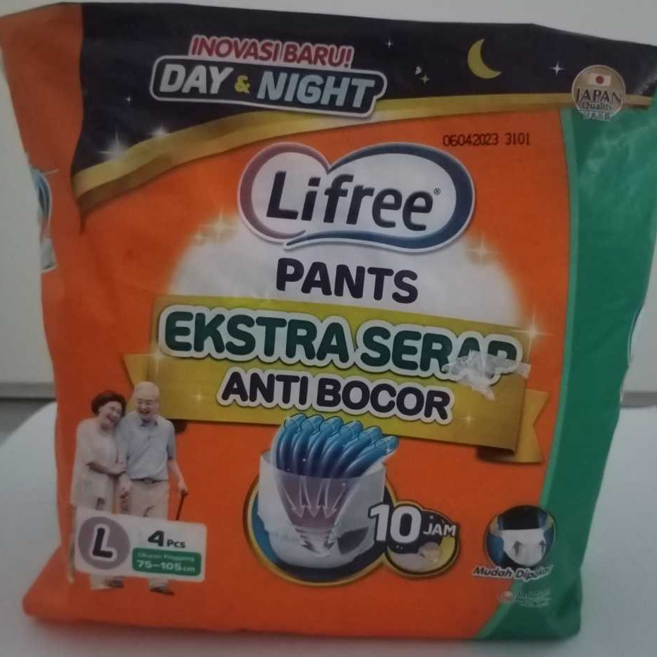 LIFREE PANTS (POPOK CELANA) ISI 4 PCS UKURAN L