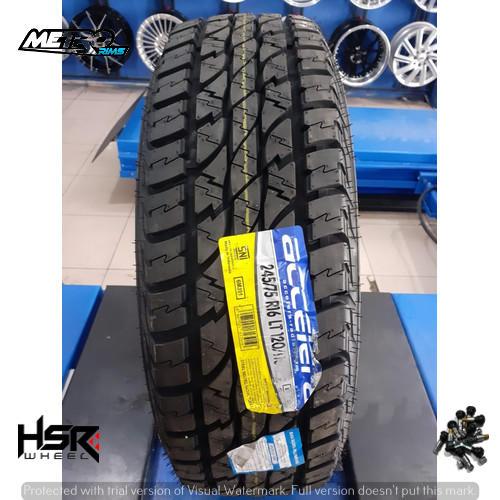 ban semi offroad/lumpur ring 16 245/75 merk accelera omikron A/T ukuran 245 75 R16 mobil triton