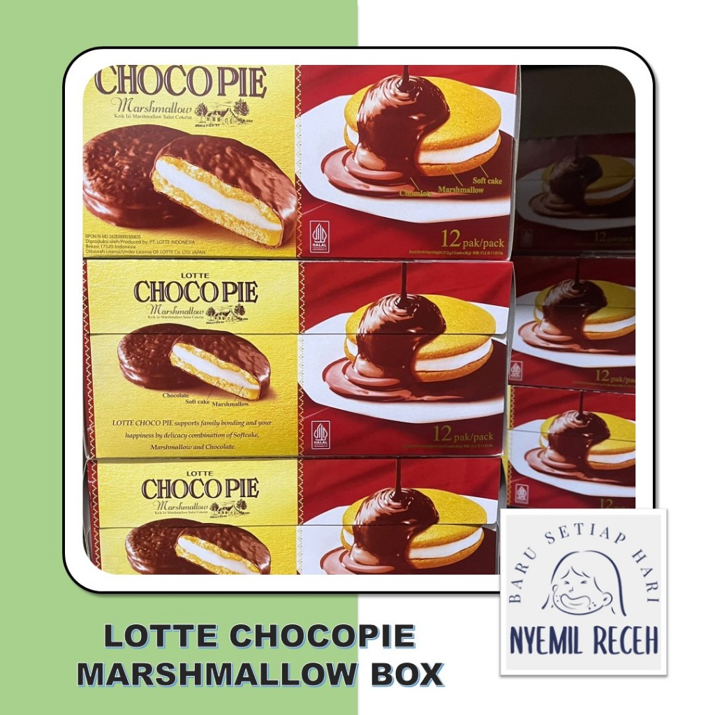 

Lotte Chocopie Marshmallow Box - Netto 26gr x 12 pcs