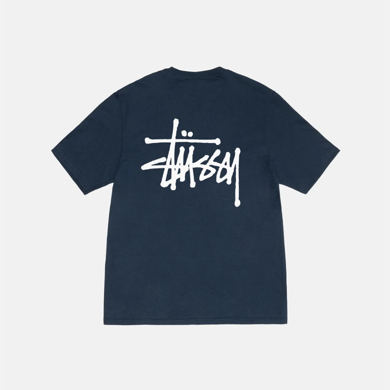 Stussy T-Shirt Oversize Basic Tee Navy