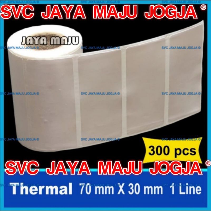 

LABEL BARCODE STICKER 70 X 30 MM - 7 X 3 CM - 70X30 DIRECT THERMAL 300 PCS || LABEL BARCODE THERMAL TANPA RIBBON || 70 X 30 THERMAL TOP COAT - 1 LINE - FACE OUT - ISI 300 PCS || 70X30 - LABEL BUKU MAJALAH BAJU TSHIRT KAOS POLO JAKET CELANA