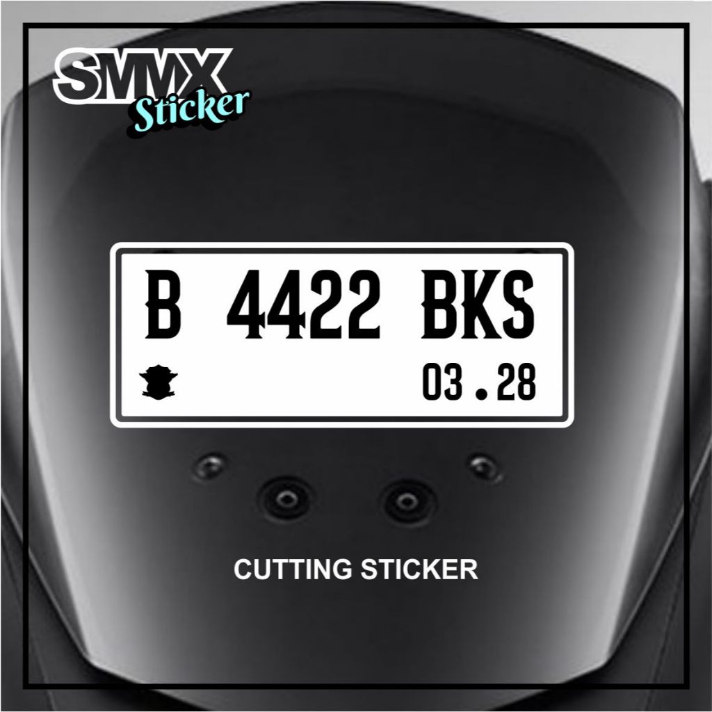 Cutting Sticker Stiker variasi Plat Nomer Motor Keren