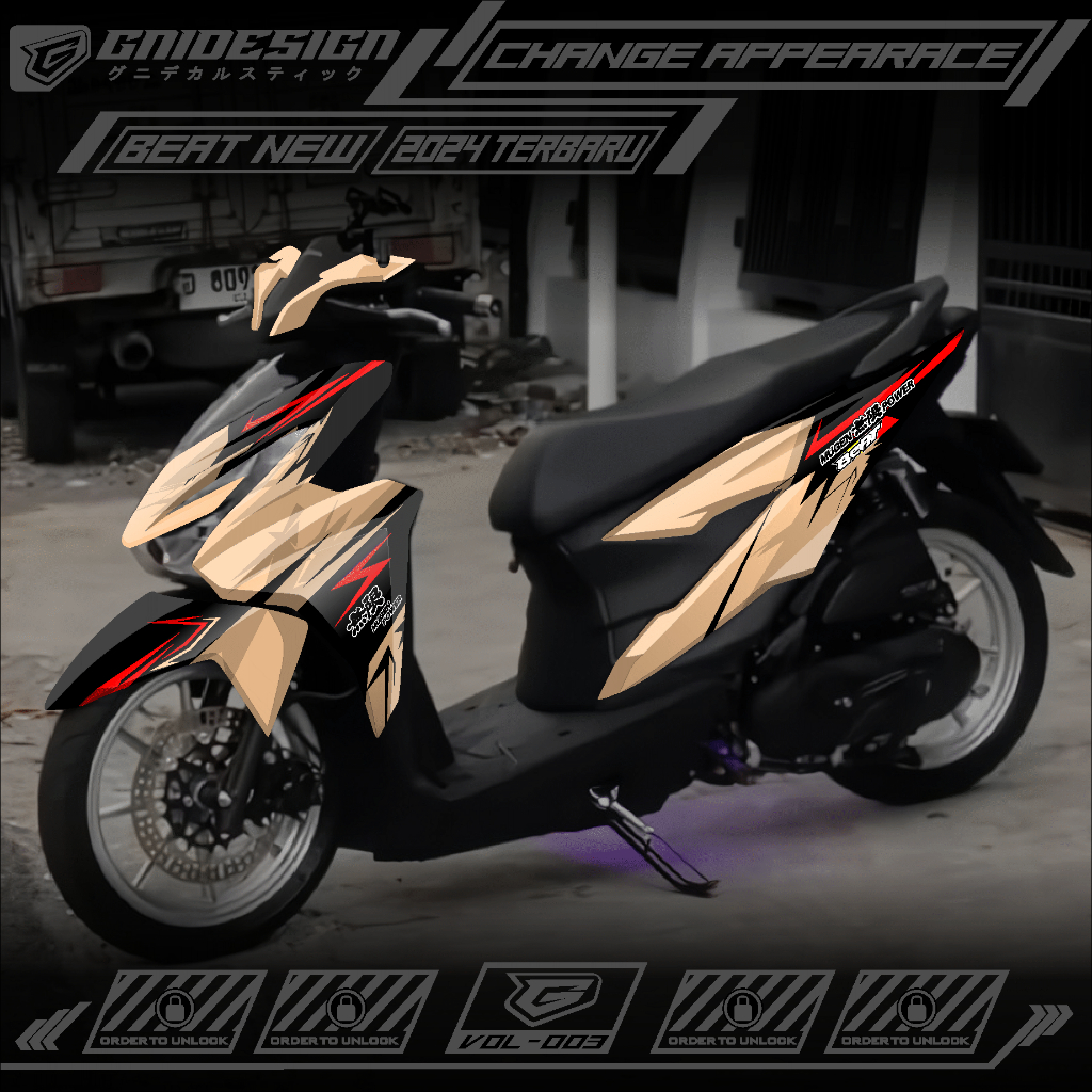 TERBARU Decal Sticker Honda Beat CBS STREET Smart Key Remote Full body - Stiker Skotlet Variasi Modi