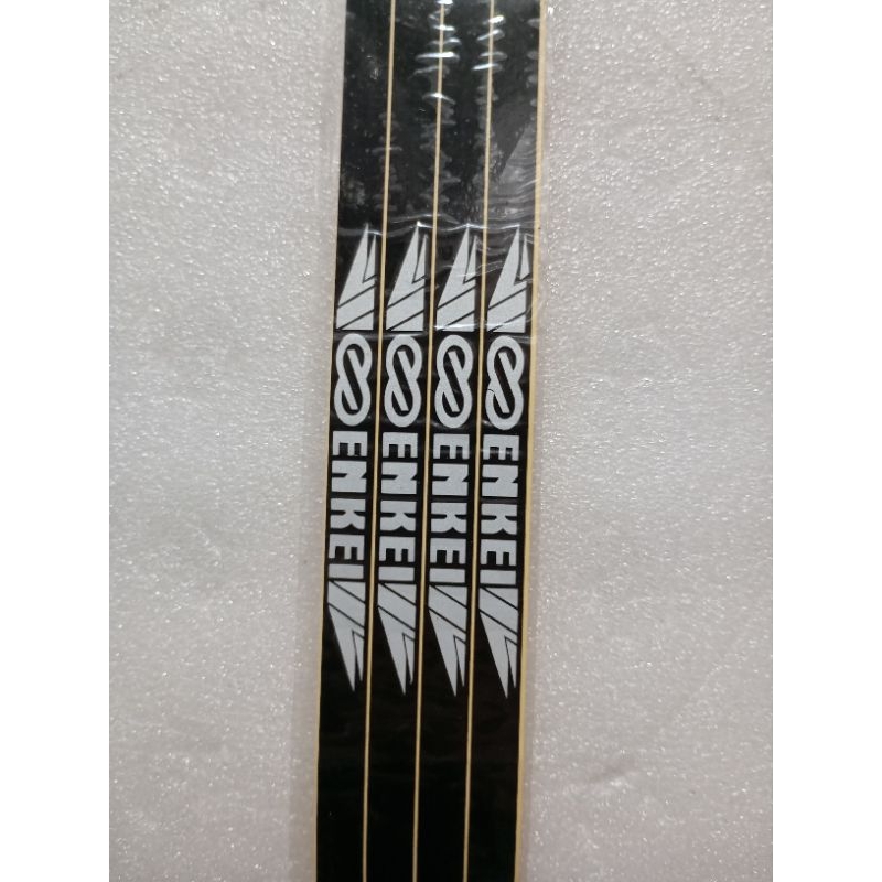 stiker pelak motor tulisan enkei (black)