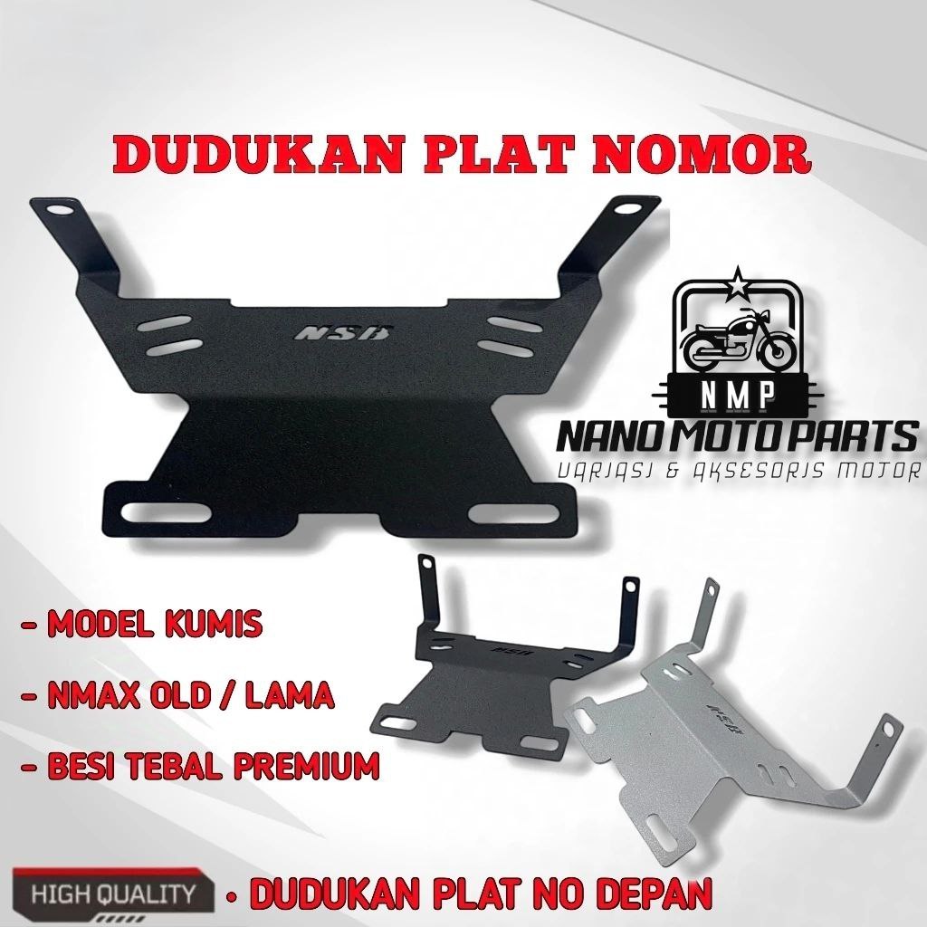 BREKET PLAT NMAX BREKET DUDUKAN PLAT NOMOR NMAX MODEL KUMIS BREKET PLAT NO NMAX OLD 2015 - 2019