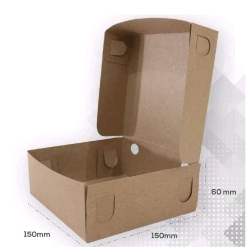 

Dus snack 15x15x6 Kraft coklat 10pcs