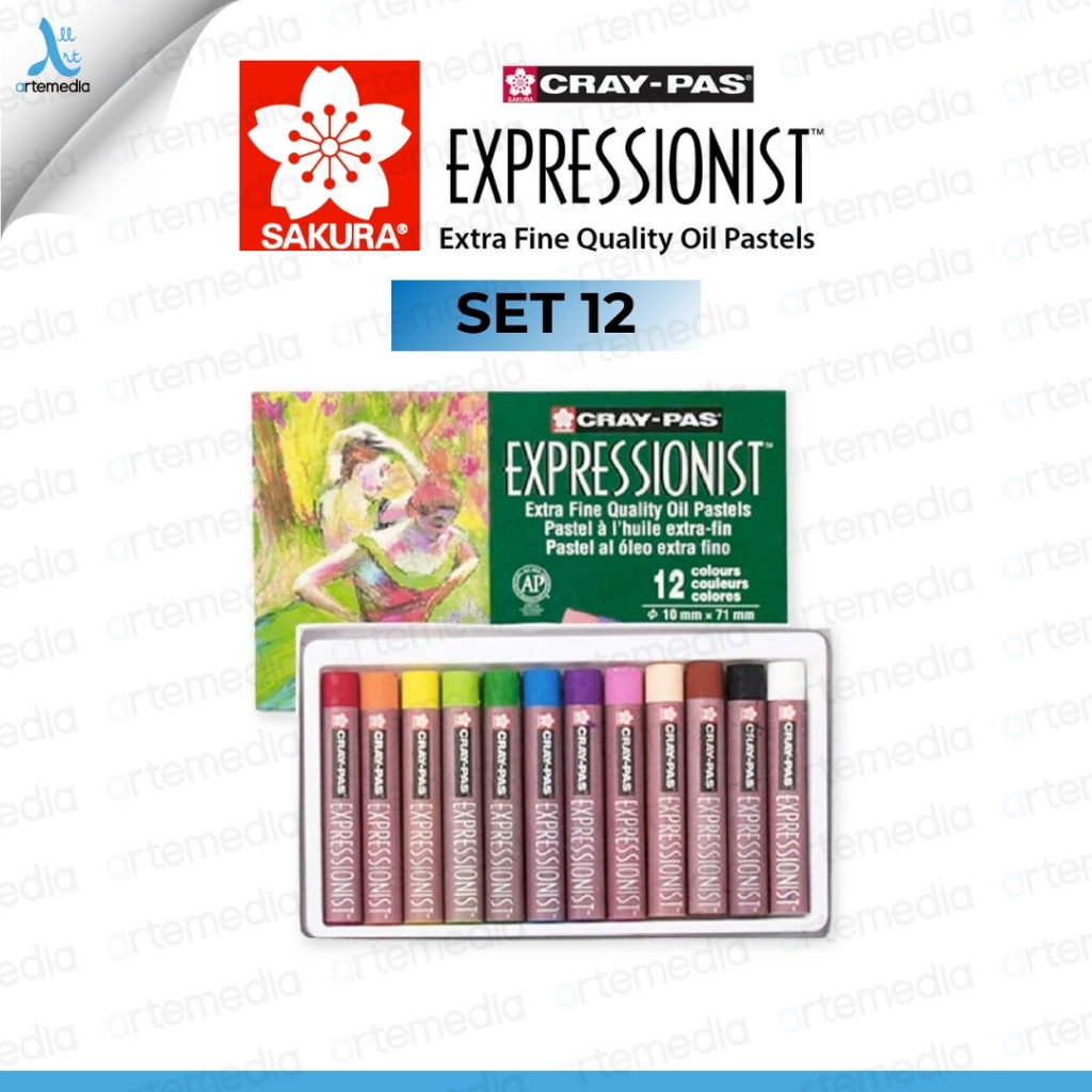 

Sakura Cray-Pas Expressionist Set 12 Color Oil Pastel Crayon