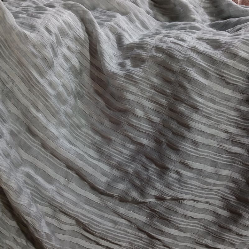 kain sifon dobby crinkle - kain sifon dobby - kain sifon benang emas - kain butik